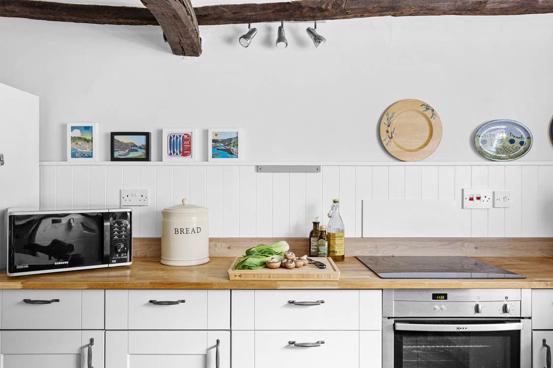 The cottage kitchen is packed full of everything you need to cook up those holiday treats.