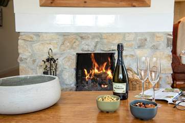 A real open fire - a wonderful sight on those out-of-season breaks.