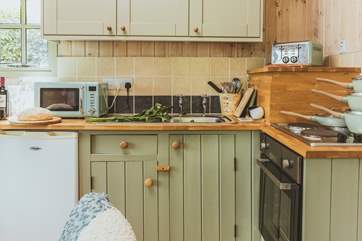 The gorgeous country chic kitchen has everything you need for a holiday feast.