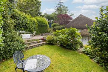 The spacious garden has plenty of places to hideaway and relax...