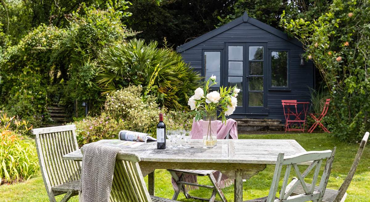 In the stunning grounds of Marlborough Cottage, this is just one of the many beautiful spots you can sit back and relax in. Pure bliss!