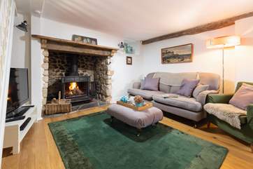 Relax in the beautiful sitting room.