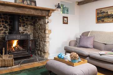 The sofas are perfect for sinking into at the end of the day.