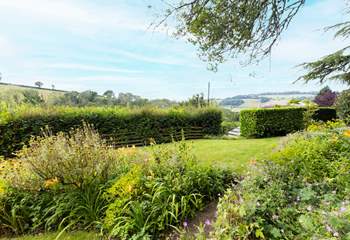 Gorgeous views of the countryside beyond the garden.