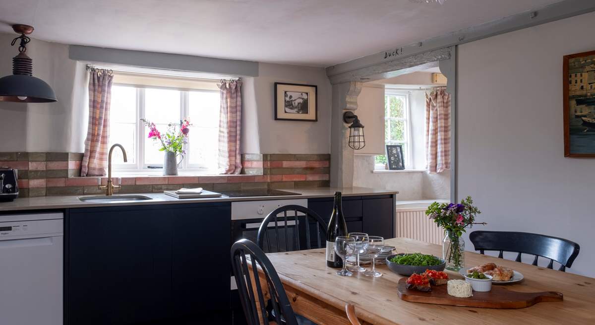The kitchen/dining room has everything you need for whipping up a family feast....