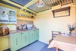 The kitchen has everything you need to enhance your glamping experience. 