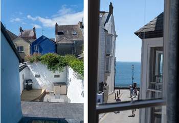 With a courtyard that catches the sun and only a few steps away from the seafront, what could be better?