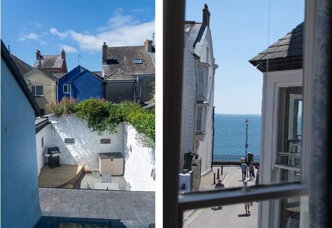 With a courtyard that catches the sun and only a few steps away from the seafront, what could be better?