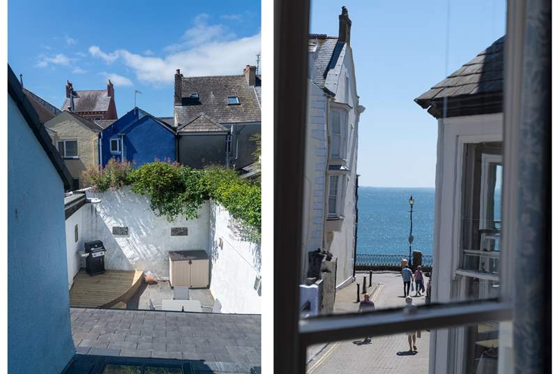 With a courtyard that catches the sun and only a few steps away from the seafront, what could be better?