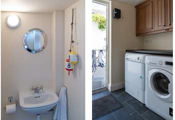 The cloakroom and utility-room downstairs.