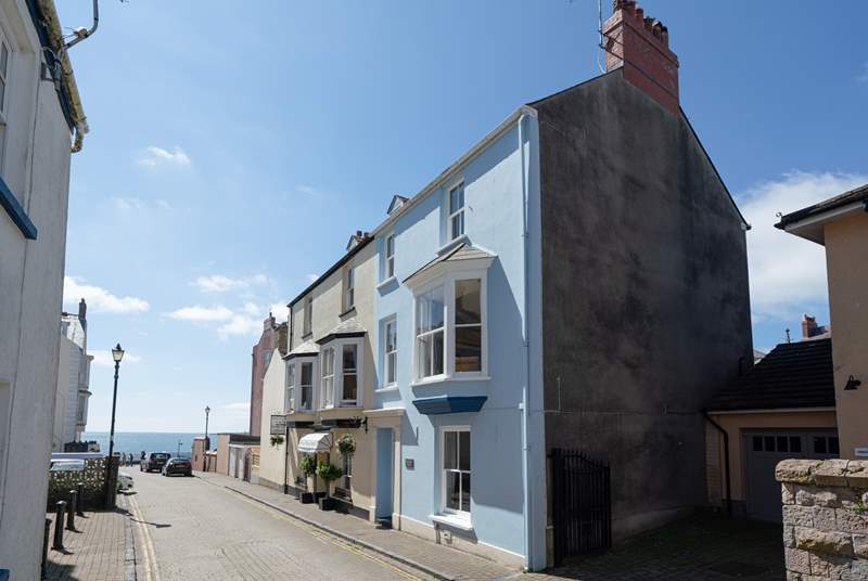 Sea Blue House is just a few doors away from being on the sea front.
