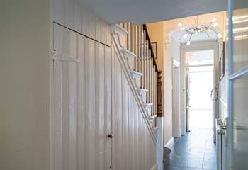 The hallway at Sea Blue House.