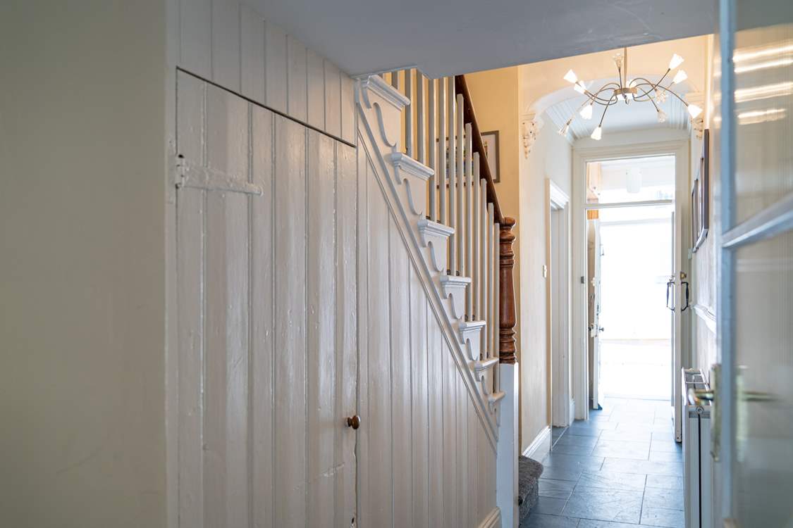 The hallway at Sea Blue House.