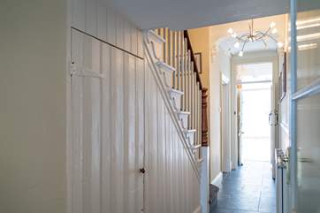 The hallway at Sea Blue House.