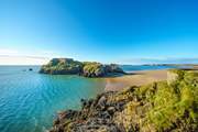 St Catherine's Island just off the beach in Tenby.