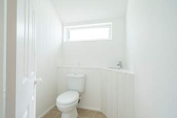 The separate WC and wash-basin.