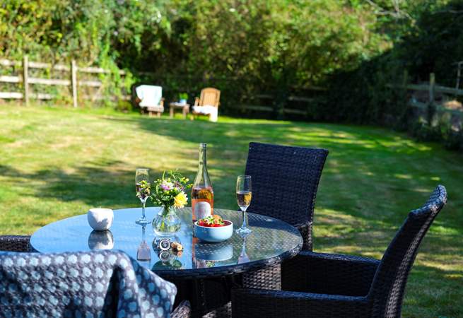 Crack open that bottle of wine and enjoy a drink in the garden. 