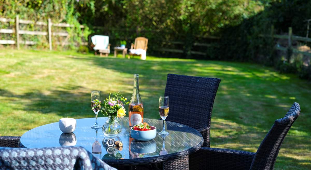 Crack open that bottle of wine and enjoy a drink in the garden. 