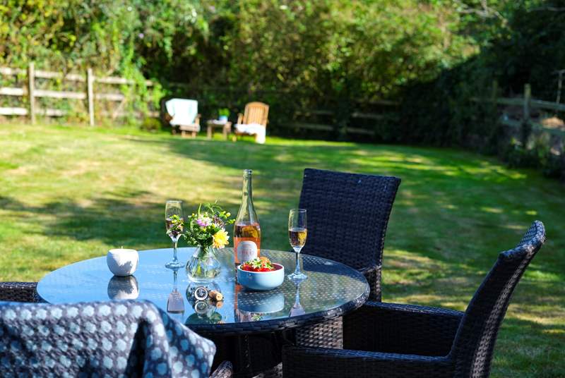 Crack open that bottle of wine and enjoy a drink in the garden. 