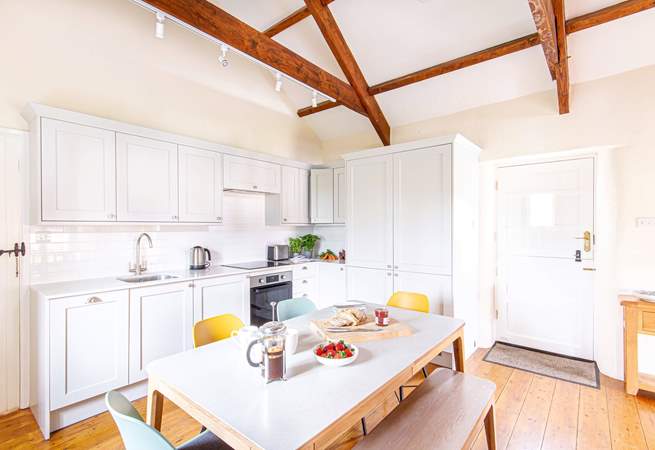 You will enjoy buying local produce from the farm shop and cooking in this fabulous kitchen.