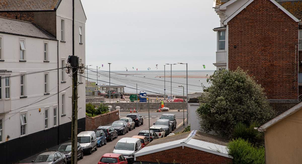 Exmouth beach is so close, this is the view from bedroom 2.