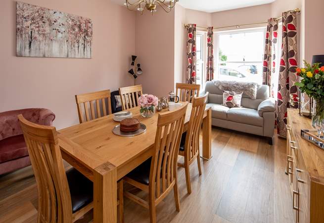 Gather everyone around the table in the dining-room to plan your day ahead.