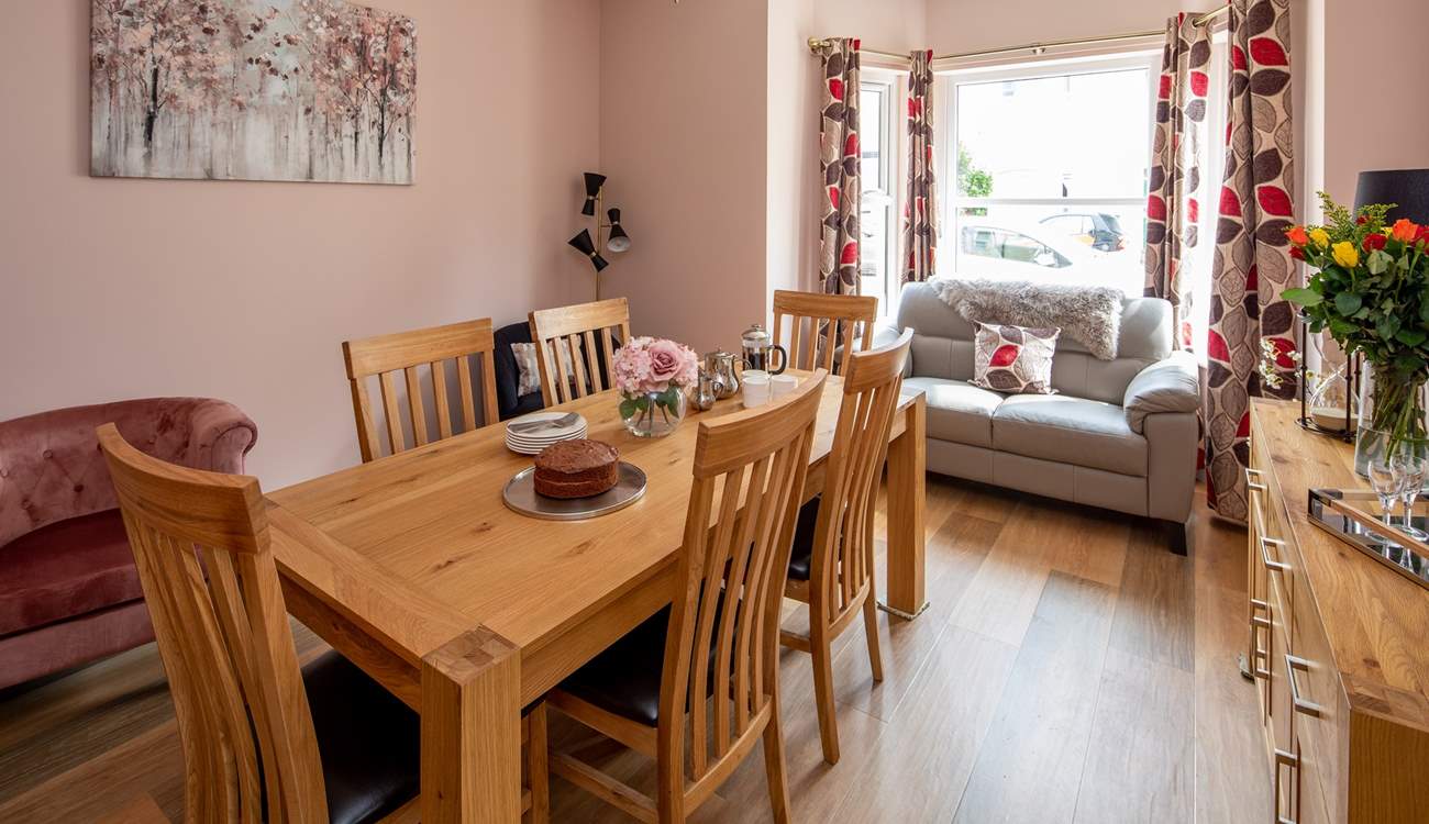 Gather everyone around the table in the dining-room to plan your day ahead.