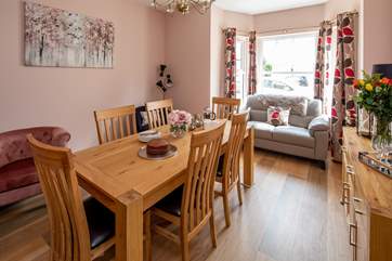 Gather everyone around the table in the dining-room to plan your day ahead.