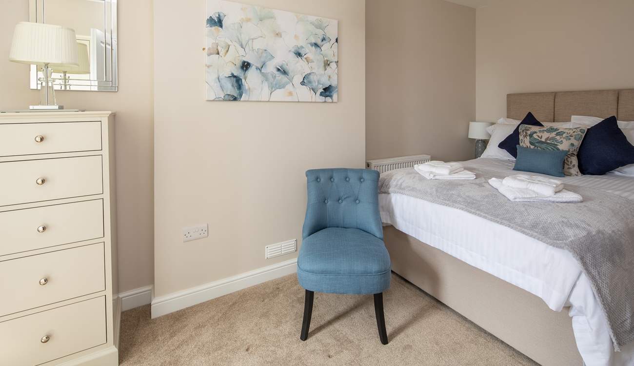 Bedroom 3 has a comfy double bed and luxury bedding.