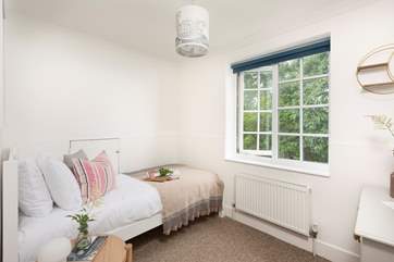 Single bedroom has a lovely aspect.
