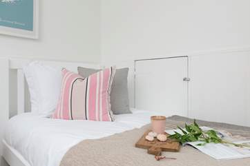 All the bedrooms have lovely linens.