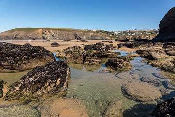 Mawgan Porth is a gorgeous sandy beach.