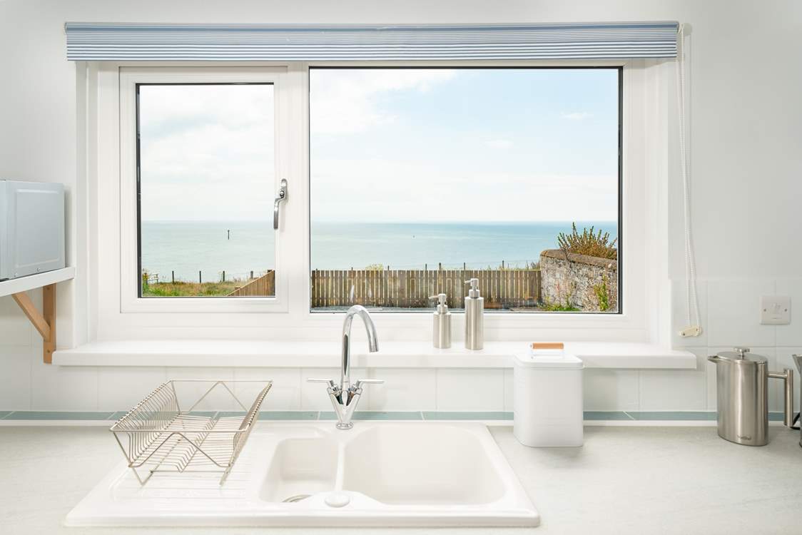 Preparing meals is a real treat with this backdrop.