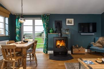 Enjoy far reaching views over the owners' fields.