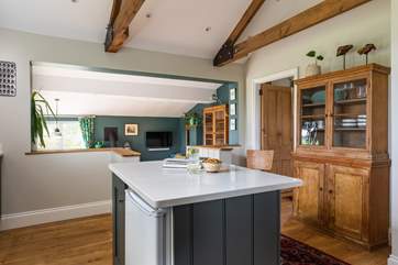 There is so much space for two people at The Dairy, the bedroom leads off the kitchen and your living space is just down a few stairs.