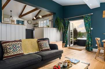 Patio doors open from your living space, enjoy listening to the bird song.