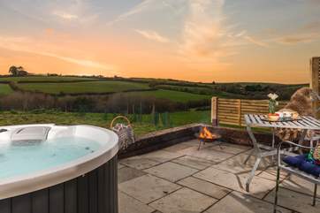 Reminisce and toast marshmallows over the fire-pit.