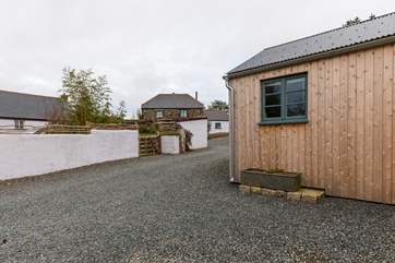 The Dairy is on your right, you can see Penvores Barn and the owners' house, which face away from your lovely holiday home.