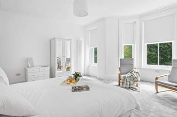Spacious and beautifully decorated in muted shades, each bedroom is a delight.