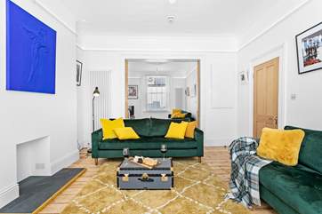 The sitting-room is split in two allowing the adults and younger party members to have their own space.