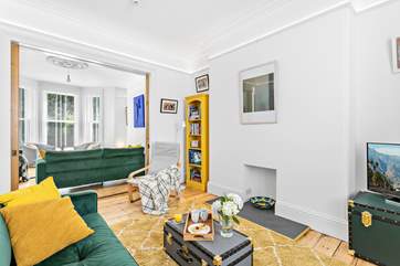The sitting-room is lovely and cosy, the perfect place to relax after a day out on adventures.