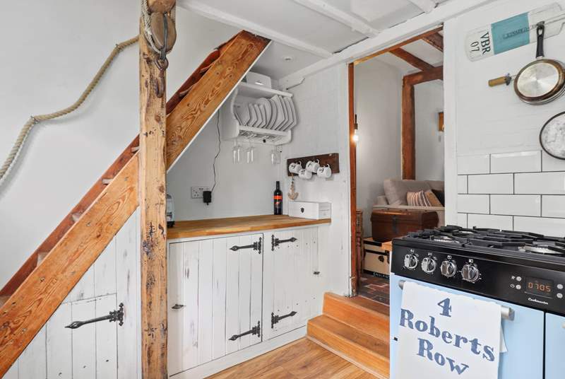 The country-style kitchen.