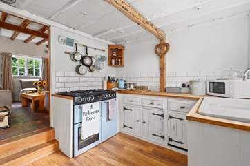 The country-style kitchen with range cooker has everything you need to create that special meal.