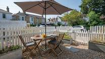 Enjoy breakfast on the front terrace.