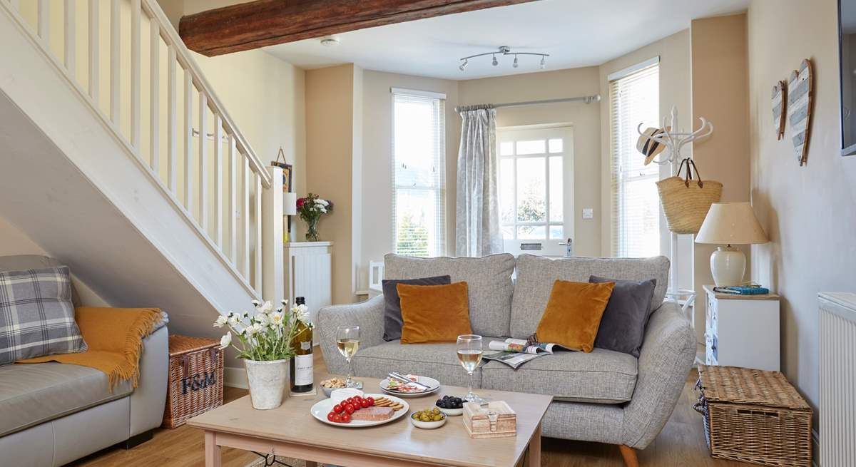 The sitting-room area of the open plan ground floor has space to relax, read and enjoy an afternoon glass of wine.