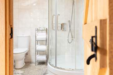 The shower-room. Mind the step into the shower.