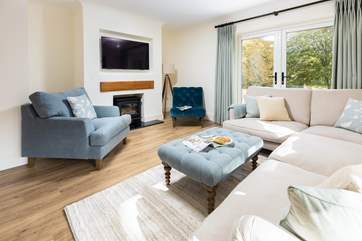 Sit back and relax on the super corner sofa.