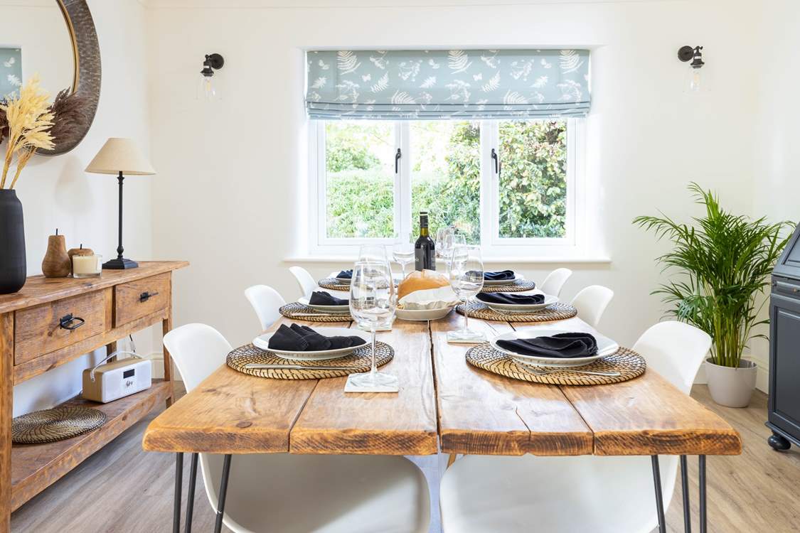 Light floods in to this welcoming house.
