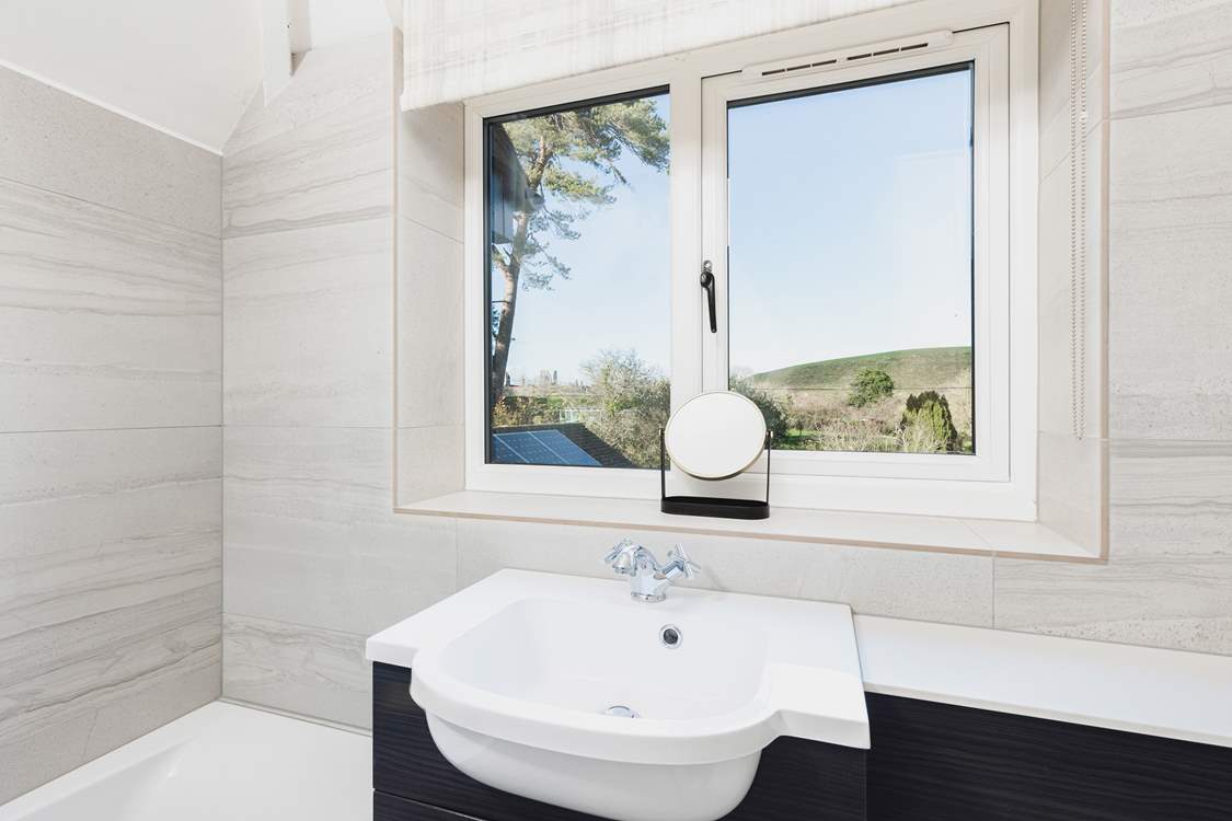 The well designed family bathroom.