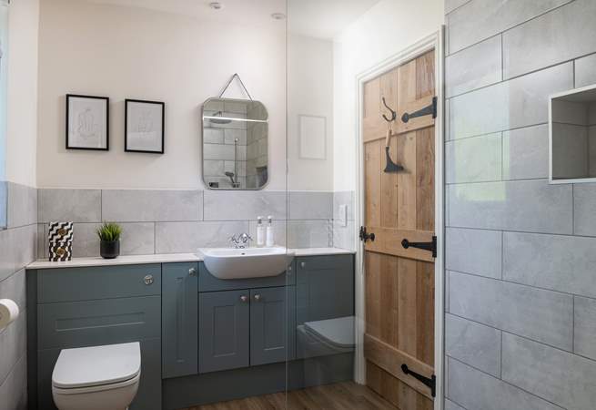 The en-suite to the downstairs bedroom is a delight.